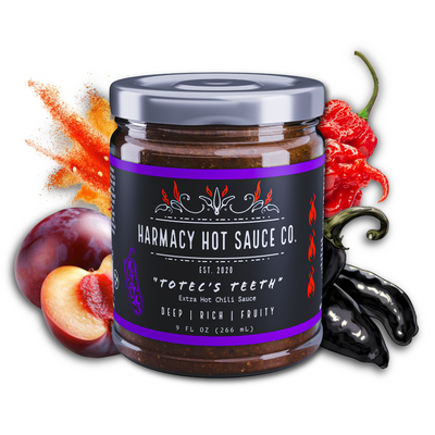 Totec's Teeth - Extra Hot Dried Chili & Plum Pepper Sauce (9oz)