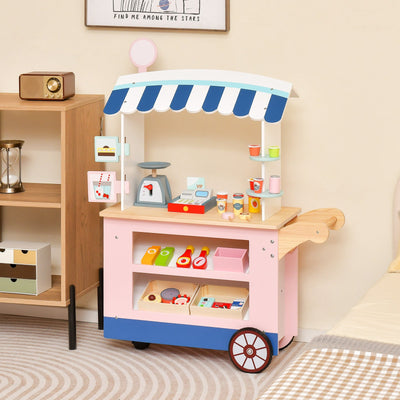 Toy Cart Play Set with POS Machine and Scale