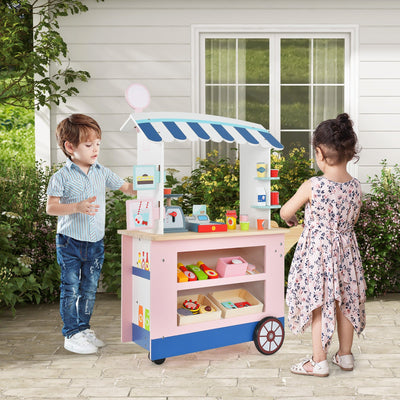 Toy Cart Play Set with POS Machine and Scale