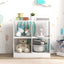 4-Cube Kids Bookcase with Open Shelves - White