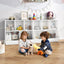 5-Cube Wooden Kids Toy Storage Organizer - White