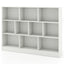 Organisateur de rangement en bois de 41 pouces avec 10 cubes - Blanc