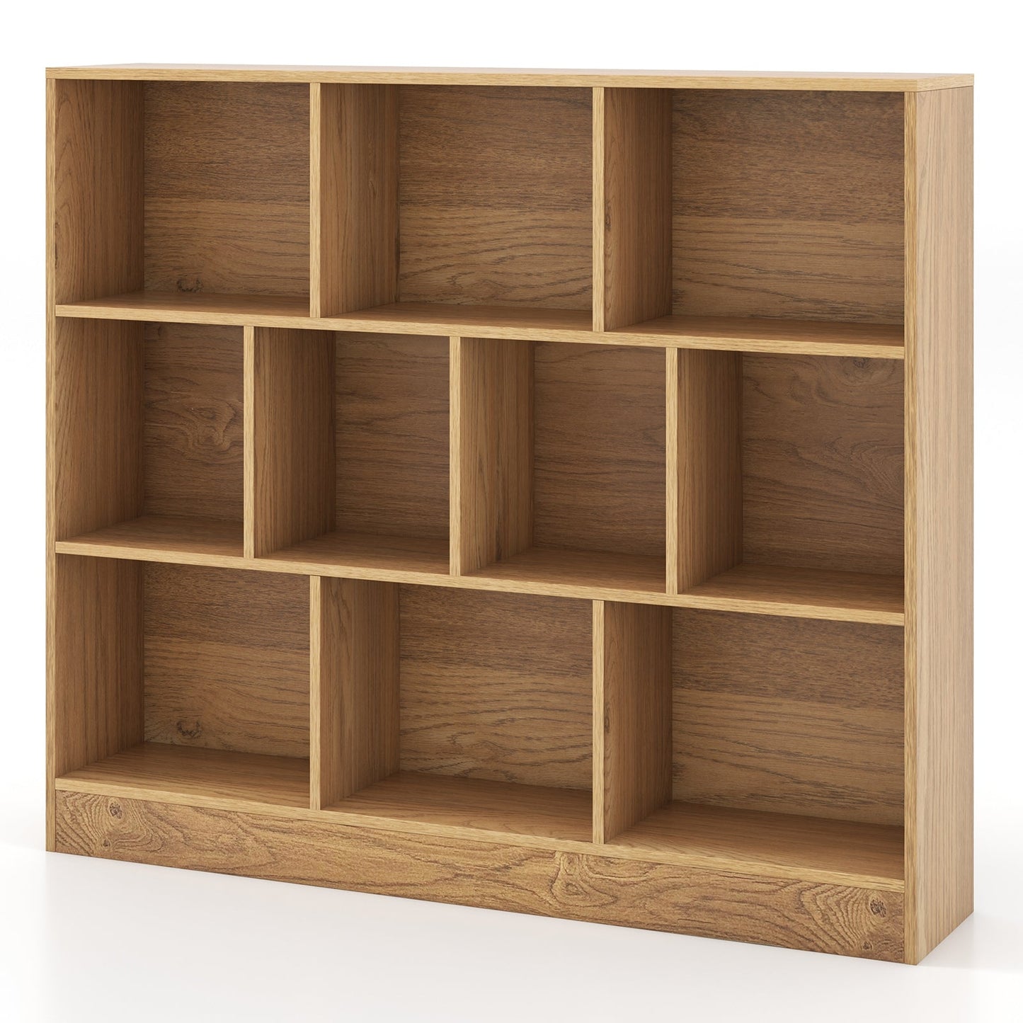 Organizador de Almacenamiento de Juguetes de Madera de 41 Pulgadas con 10 Cubos