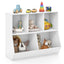 5-Cube Wooden Kids Toy Storage Organizer - White