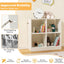 4-Cube Kids Bookcase with Open Shelves - White