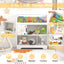 Kids Toy Storage Organizer with Bookshelf - White
