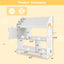 Kids Toy Storage Organizer with Bookshelf - White