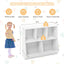 5-Cube Wooden Kids Toy Storage Organizer - White