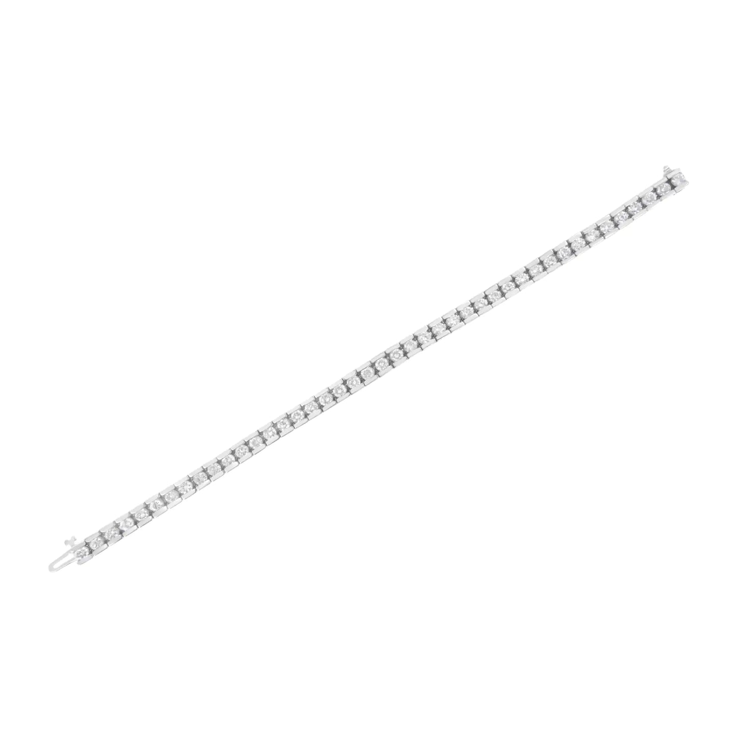 IGI Certified 14K White Gold Diamond Tennis Bracelet - 6.0 Cttw