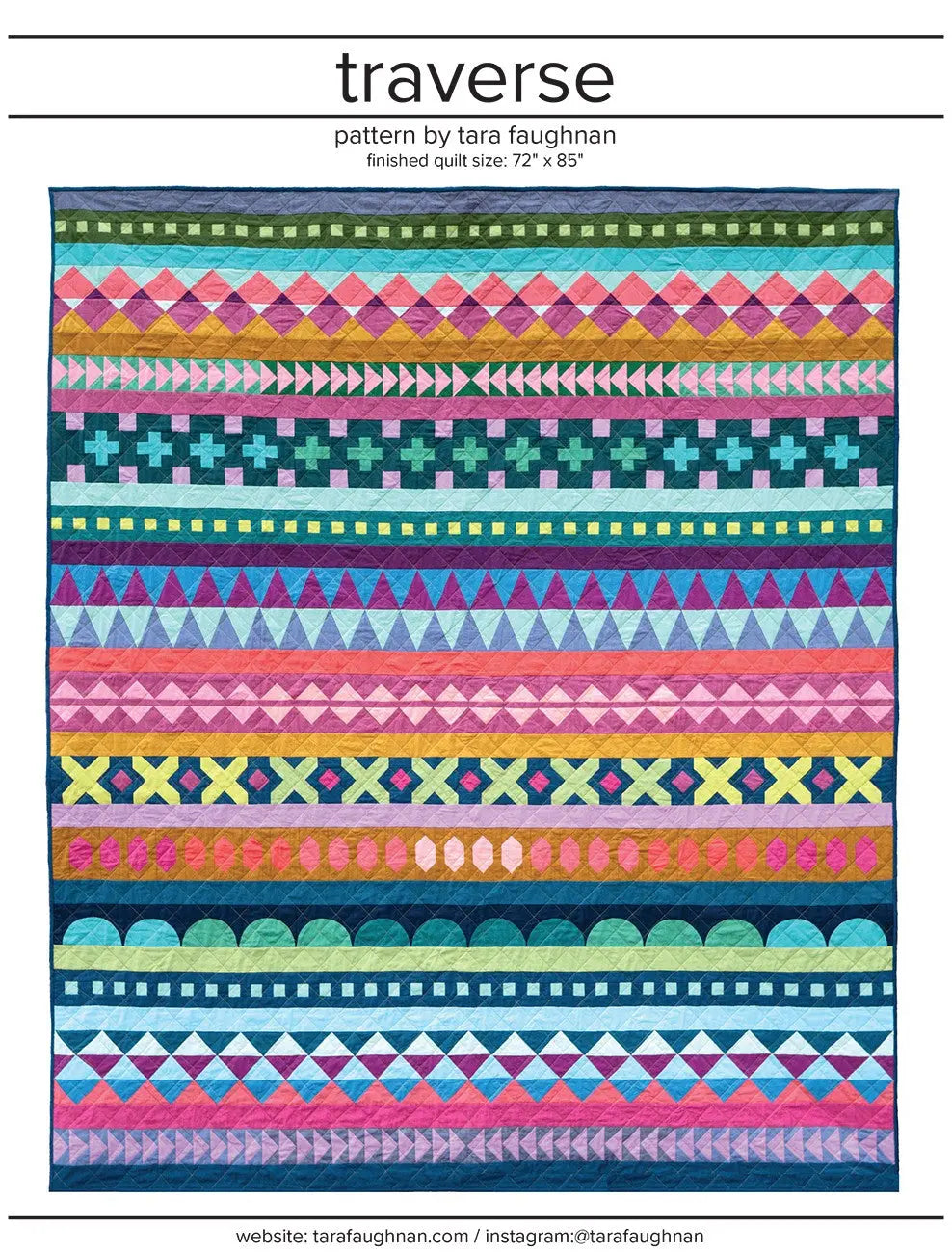 Patrón de Colcha Traverse - Diseño Moderno para Quilters Creativos