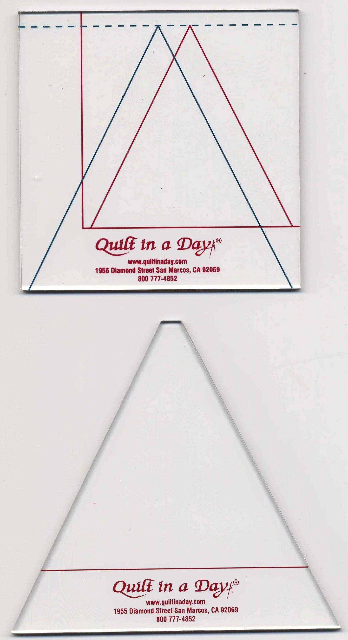 Ensemble de règles de quilting Triangle dans un carré