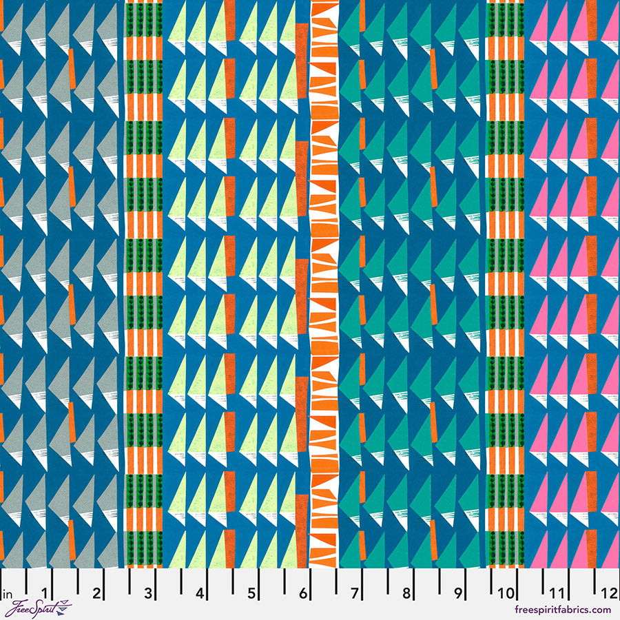 Tela de Algodón Multi Triángulo - 44"/45" por Yarda