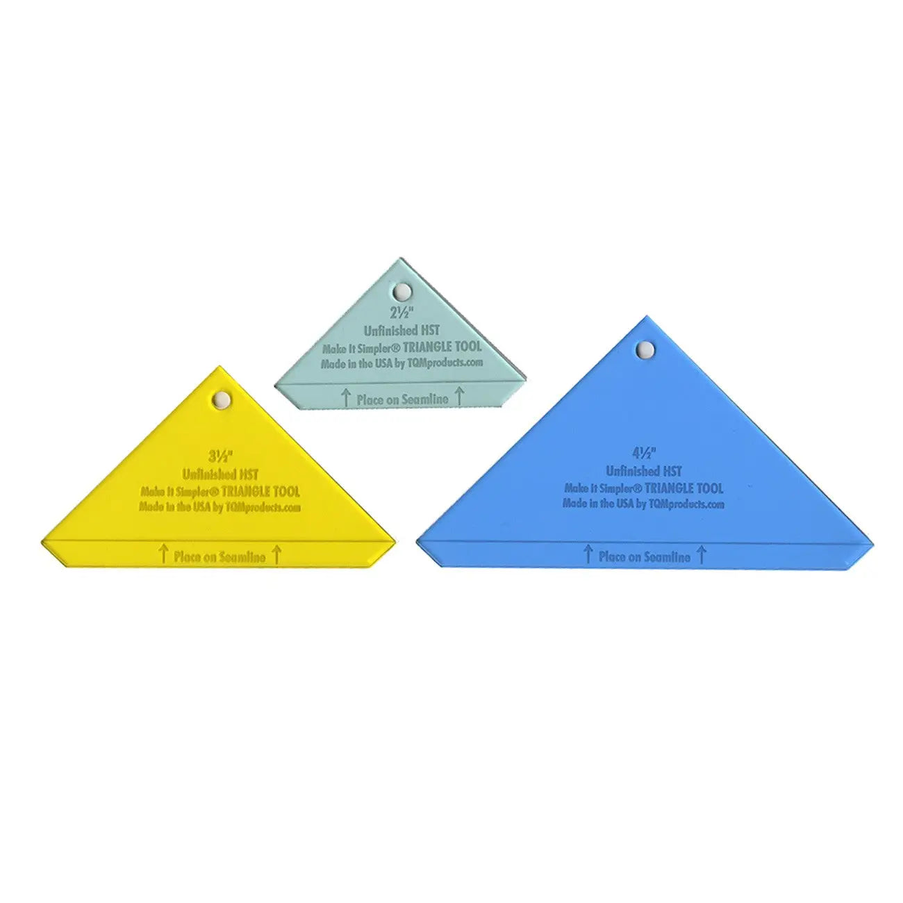 Juego de herramientas en forma de triángulo - reglas de 2.5in, 3.5in y 4.5in
