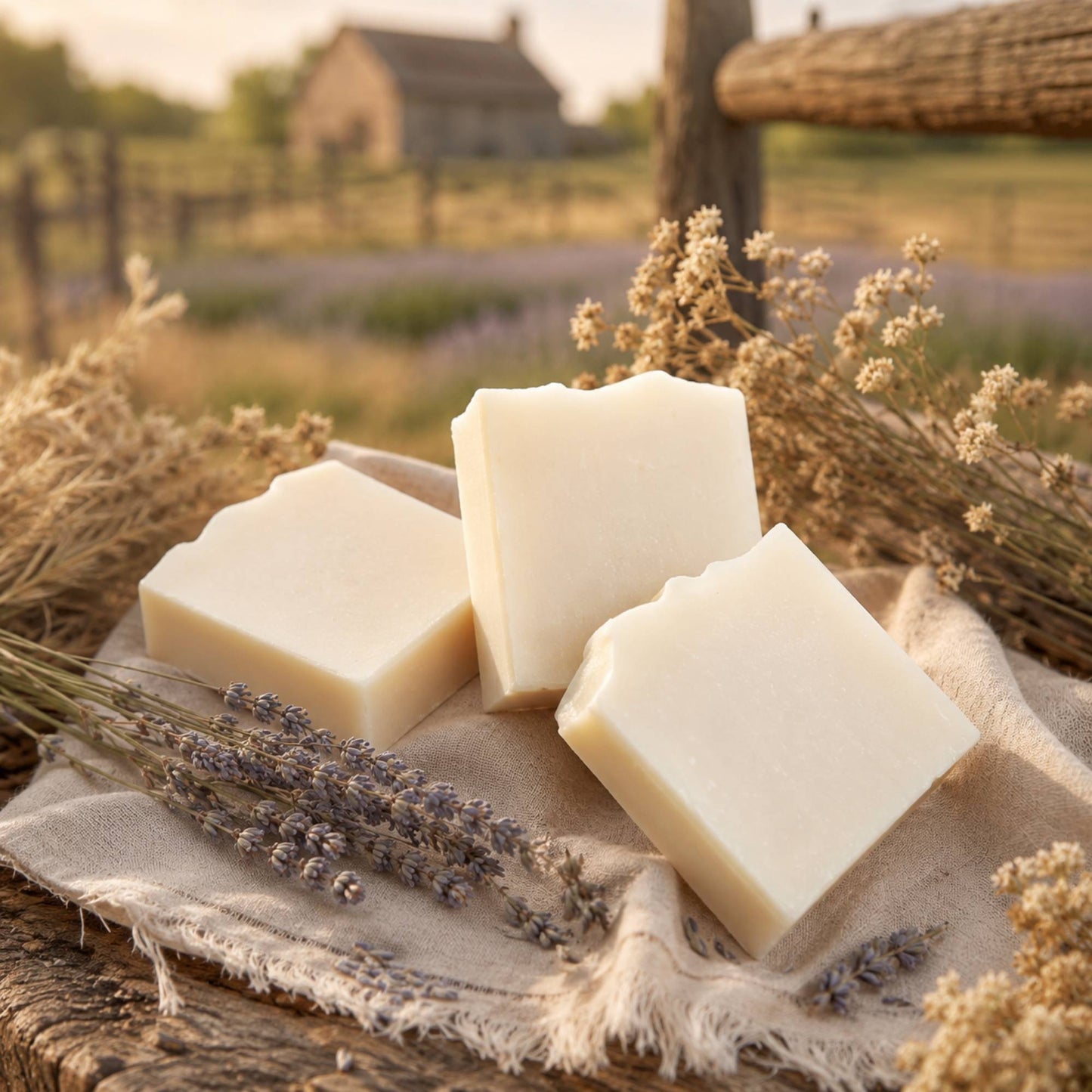 Fragrance Free Handmade Tallow & Goat Milk Soap Bar Trio