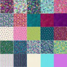 Tropica par Makower UK Carrés de Tissu 10" x 10"
