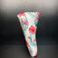 Couvre-club de golf à motif floral tropical vibrant
