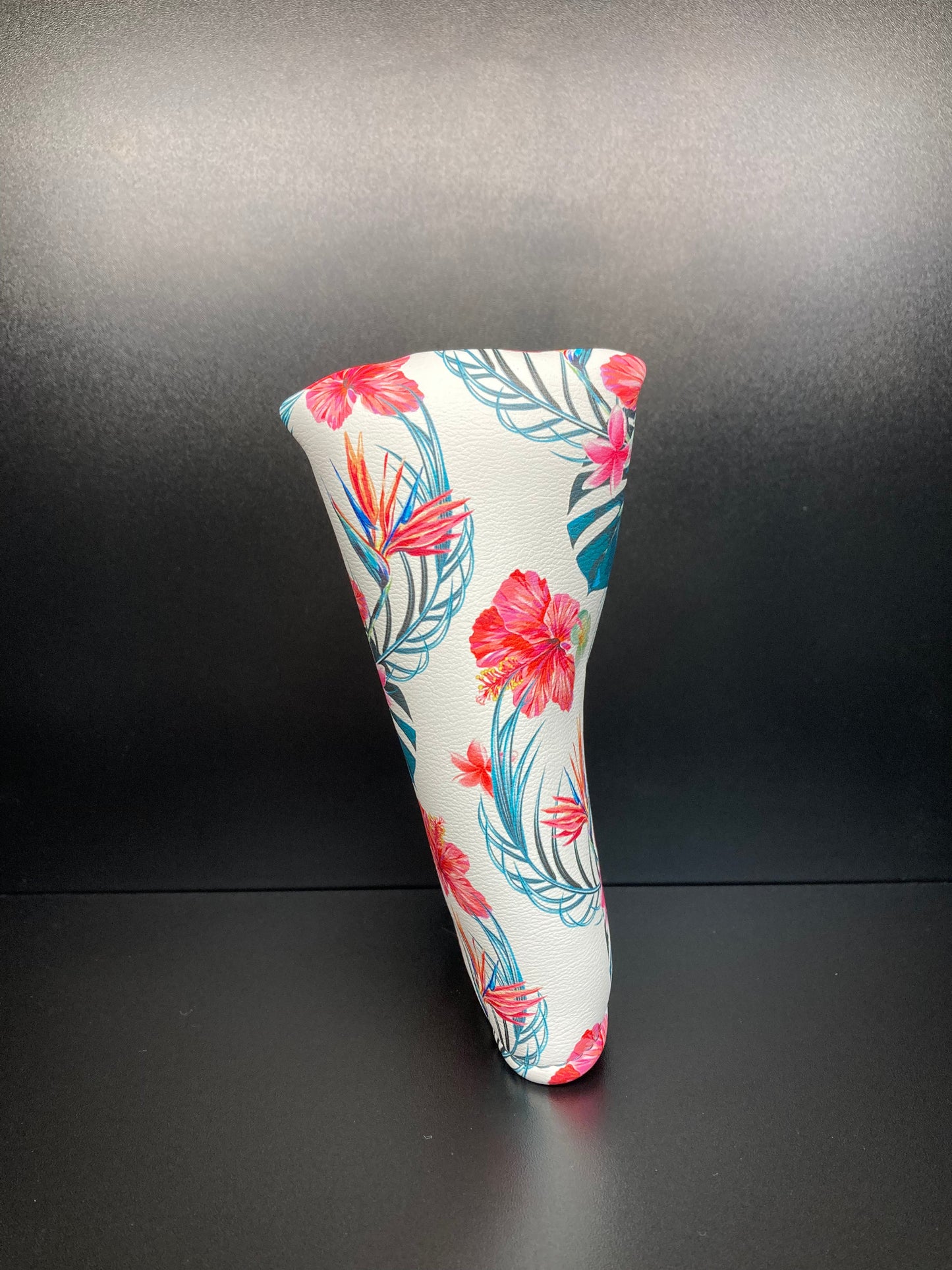 Couvre-club de golf à motif floral tropical vibrant