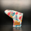 Couvre-club de golf à motif floral tropical vibrant