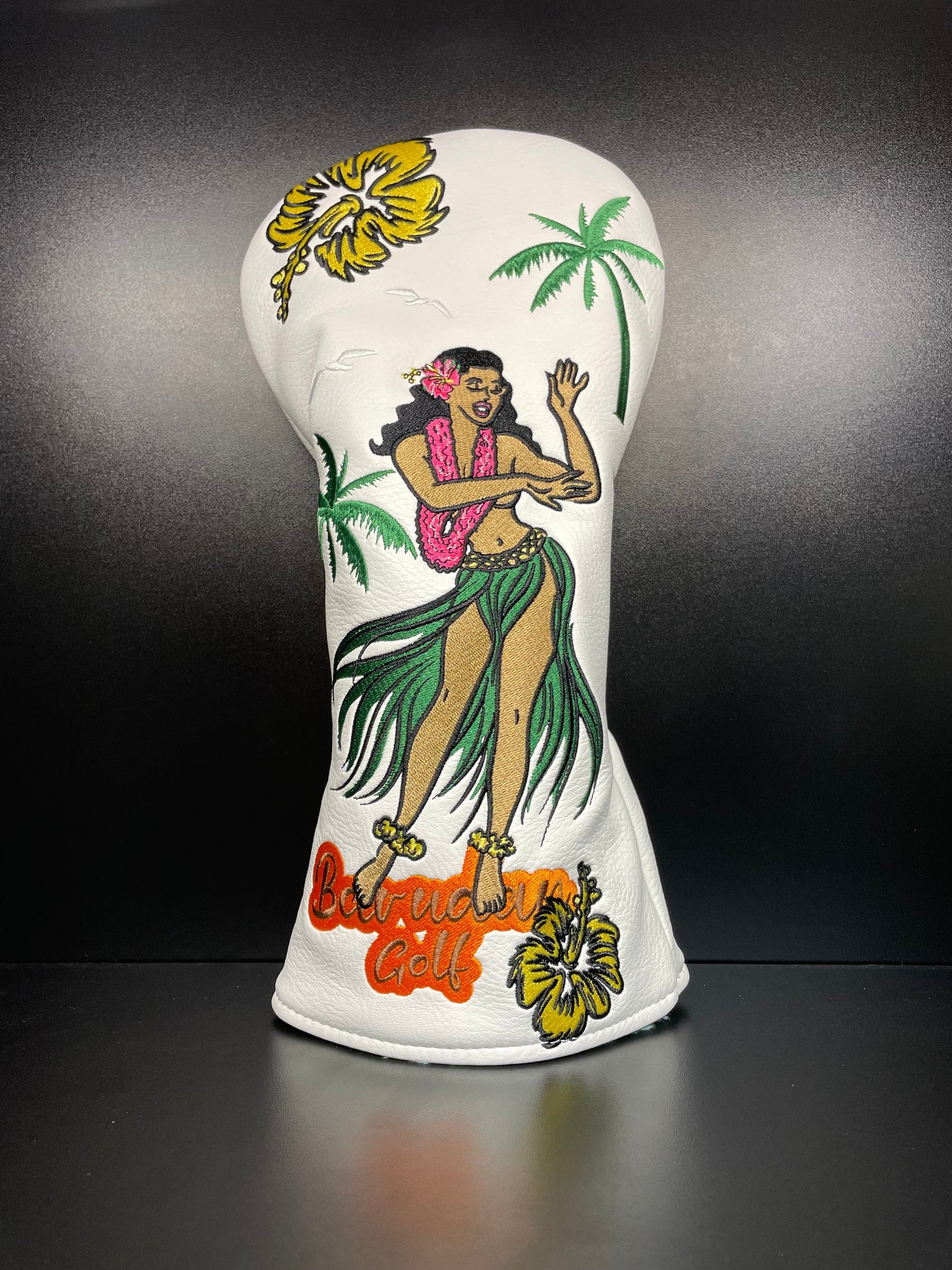 Couvre-club de golf motif Hula Girl tropicale et vibrante