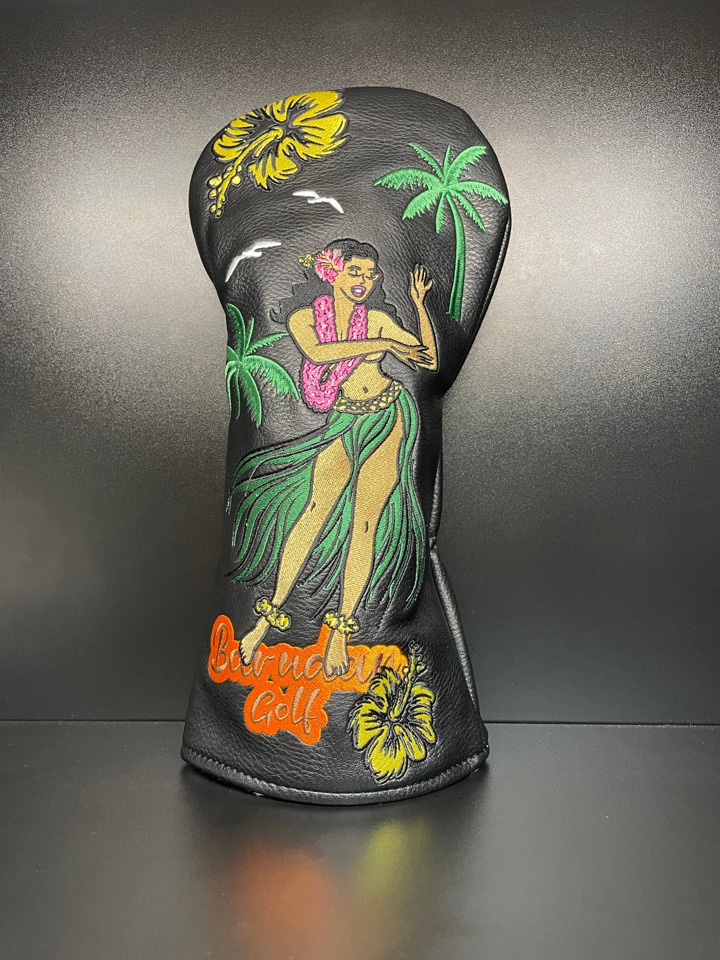Couvre-club de golf motif Hula Girl tropicale et vibrante