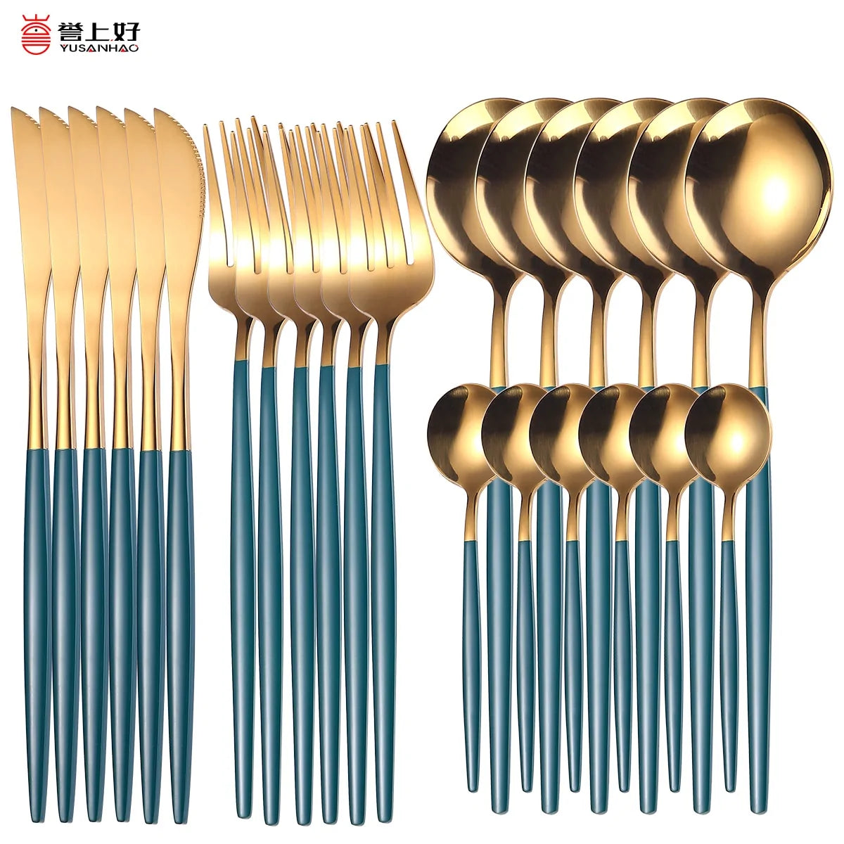 24 Pieces Luxury Cutlery Set for Elegant Dining