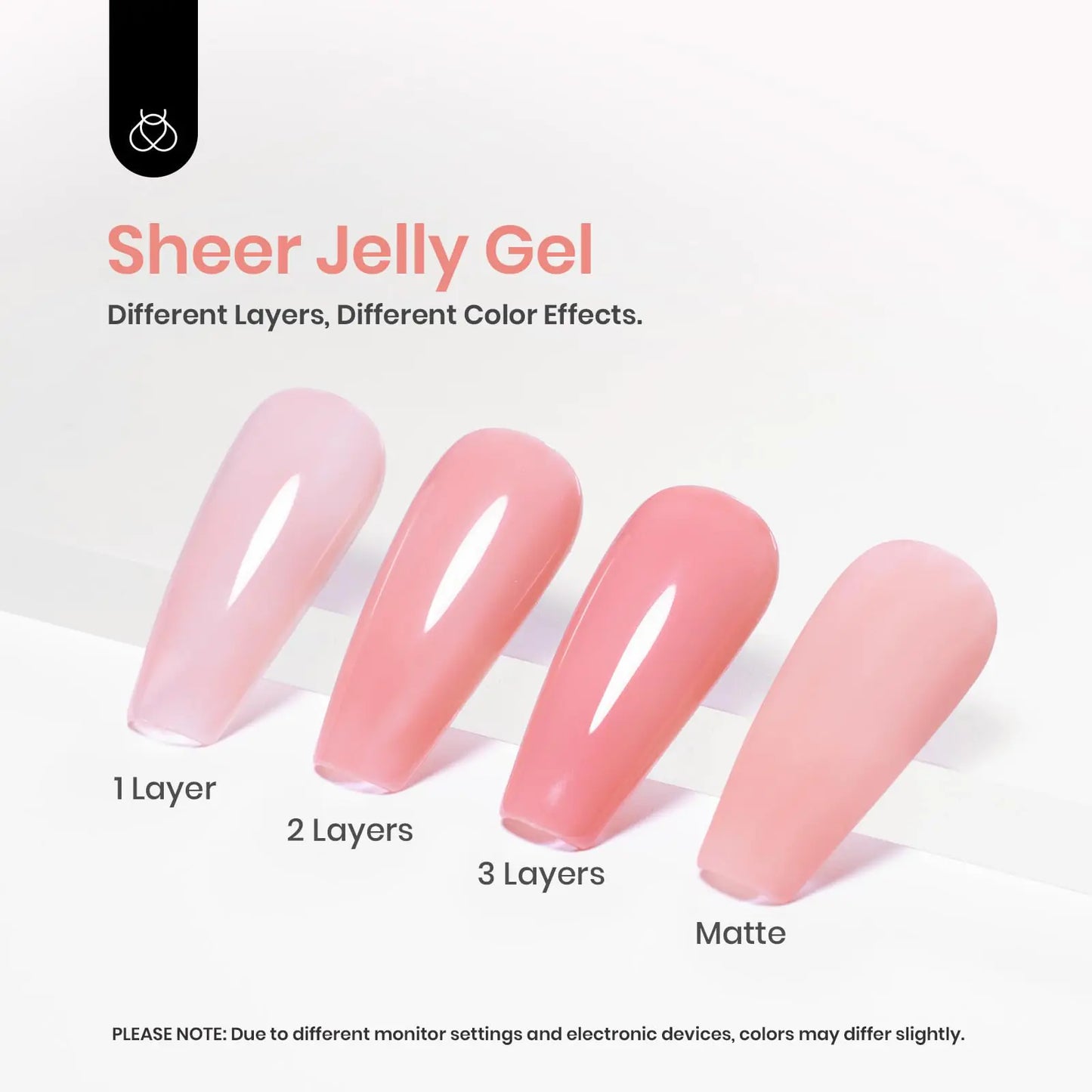 Beetles Nude Pink Gel Nail Polish - 15ml Translucent Color