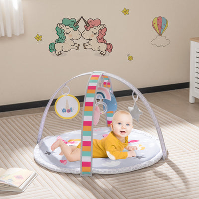 Tapis de jeu pour bébé Gbruno 7-en-1 avec jouets détachables