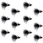 Tungsten Bead Tactical Black Mini Bugger Czech Nymph Euro Nymphing Fly - 1 Dozen Flies Size 8 - Korvel