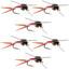 Premium Tungsten Bead Head Nymph Flies with Rubber Legs - Red Copper John - Pack of 6 (Size 14) - Korvel