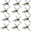 Premium Tungsten Bead Head Nymph Flies with Rubber Legs - Black Olive Zebra Copper John - 12 Pack Size 12 - Korvel