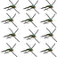 Premium Tungsten Bead Head Nymph Flies with Rubber Legs - Black Olive Zebra Copper John - 12 Pack Size 16 - Korvel