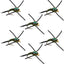 Premium Tungsten Bead Head Nymph Flies with Rubber Legs - Black Olive Zebra Copper John - Set of 6 (Size 16) - Korvel