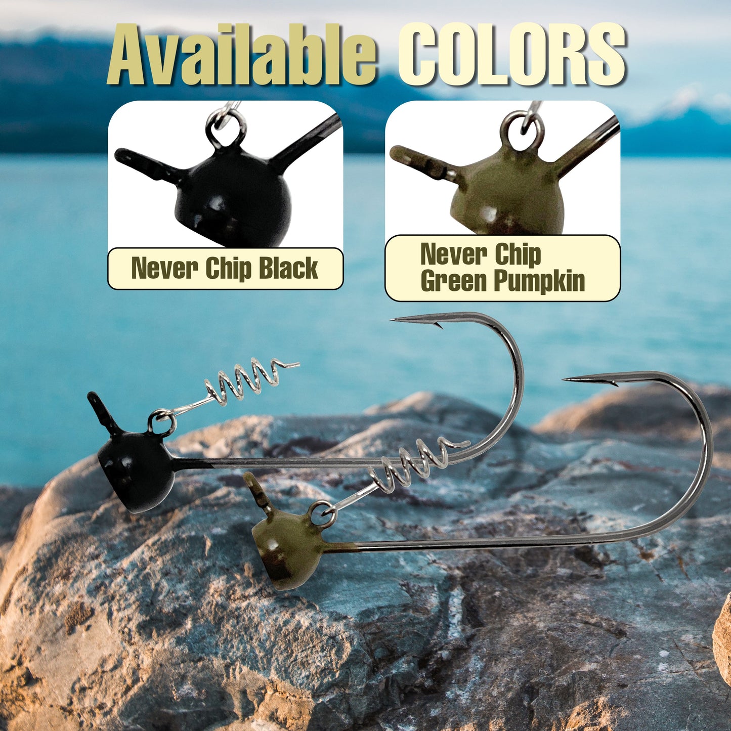 Reaction Tackle Tungsten Stand-Up Shaky Head Jigs - 5 Pack for Ultimate Bass Fishing - Korvel