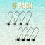 Reaction Tackle Tungsten Stand-Up Shaky Head Jigs - 5 Pack for Ultimate Bass Fishing - Korvel