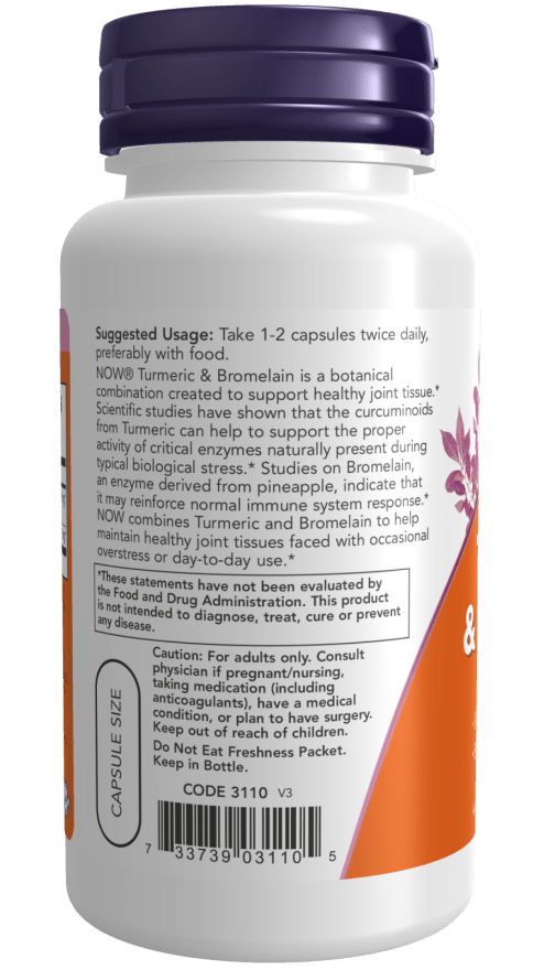 Turmeric & Bromelain – Botanical Blend | NOW® Foods