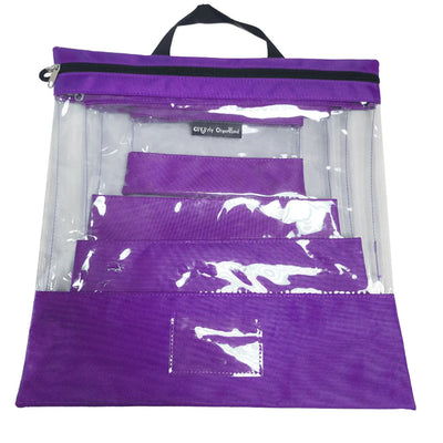Tutto Sac de Rangement Transparent - Violet Ensemble de Quatre