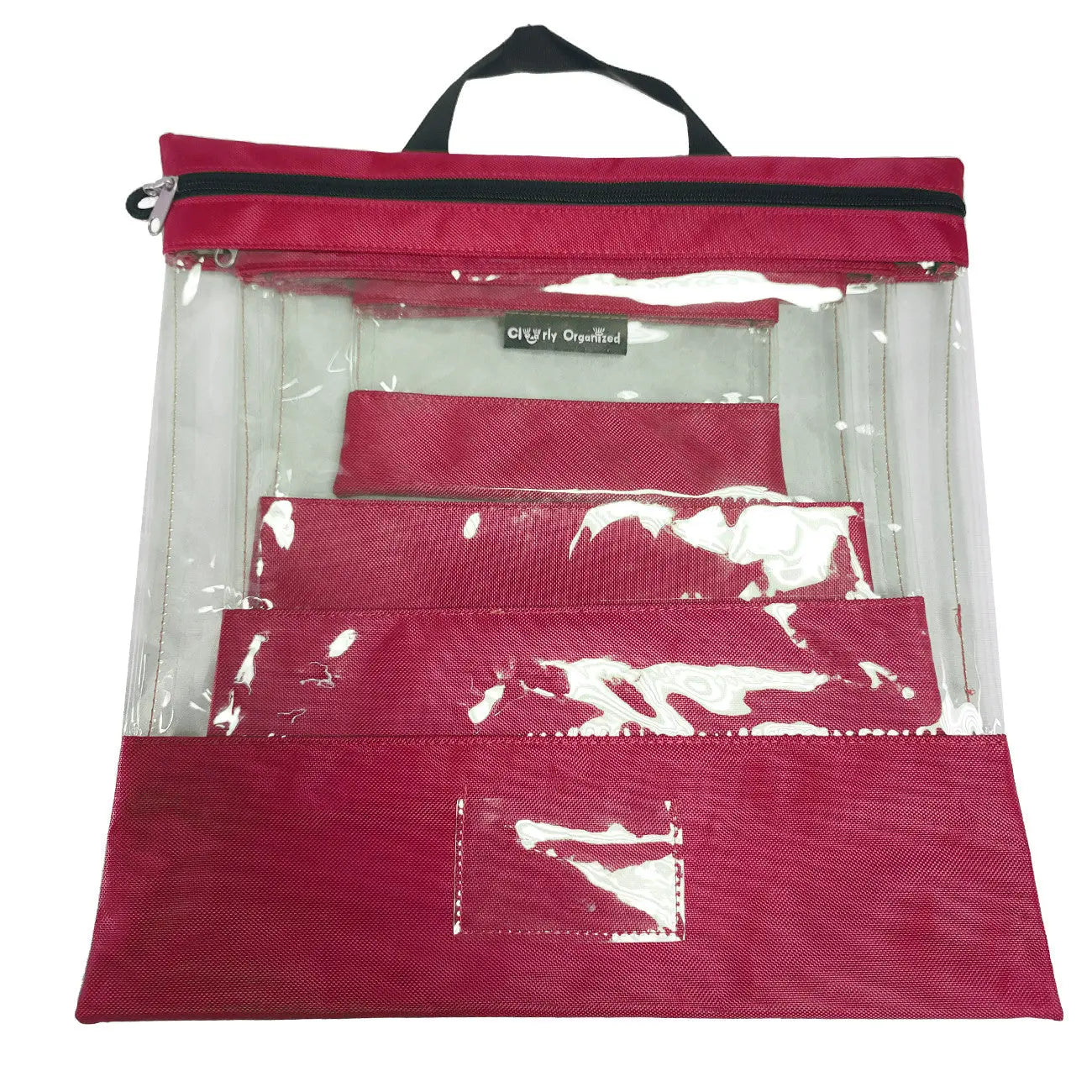 Tutto Clear Organizing Bag Set - Red