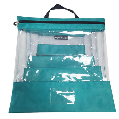 Tutto Clear Organizing Bag - Turquoise Set of 4