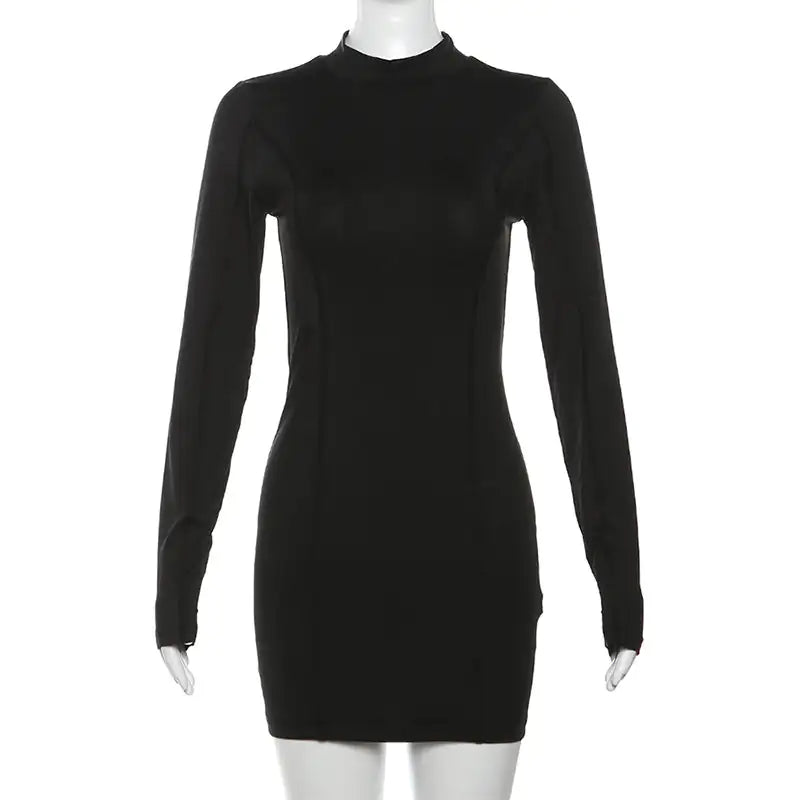 Robe Mini à Manches Longues Chic pour une Élégance Sans Effort