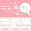 Cama litera Twin sobre Queen con redes de escalada y rampa - Blanca