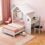 Cama Casa Gemela con 2 Cajones - Blanco Molino