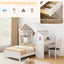 Cama Casa Gemela con 2 Cajones - Blanco Molino