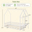 Cadre de Lit Montessori Twin House avec Rangement - Blanc