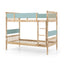 Cama litera Twin sobre Twin con escalera y barandillas - Natural