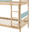 Cama litera Twin sobre Twin con escalera y barandillas - Natural