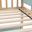 Cama litera Twin sobre Twin con escalera y barandillas - Natural
