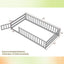 Twin Size Kids Wood Montessori Floor Bed with Door - Gray