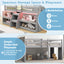 Twin Size Loft Bed with LED Lights and Staircase - Gray