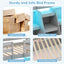 Twin Size Loft Bed with LED Lights and Staircase - Gray
