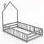 Cama Montessori de Tamaño Twin con Puerta Bloqueable - Gris
